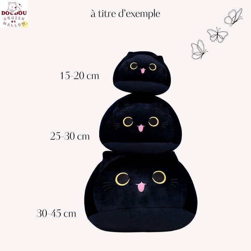 Peluche chat noir Bichon