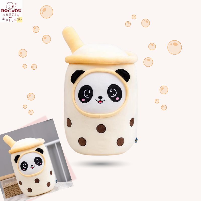 Squishmallow Bubble Tea Panda Tian – Peluche tout en tendresse et bonne humeur