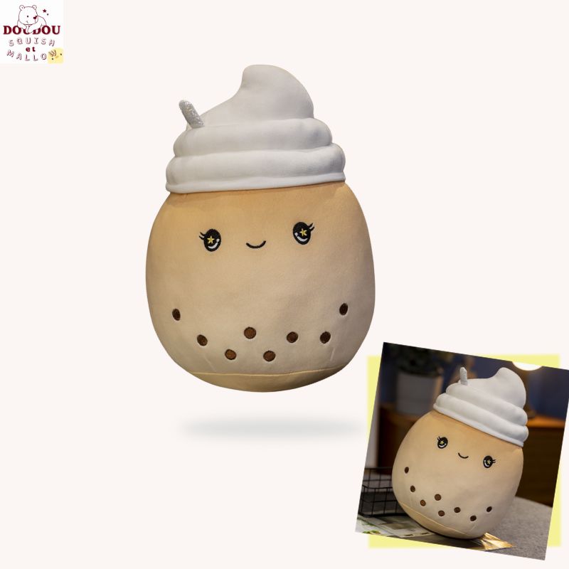 Squishmallow Bubble Tea Ice Cream – Doudou glacé au cœur fondant