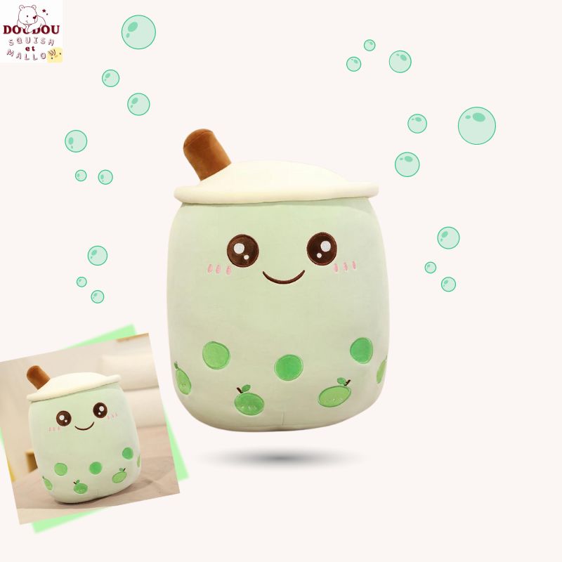Squishmallow Bubble Tea Pomme – Doudou à croquer au cœur moelleux