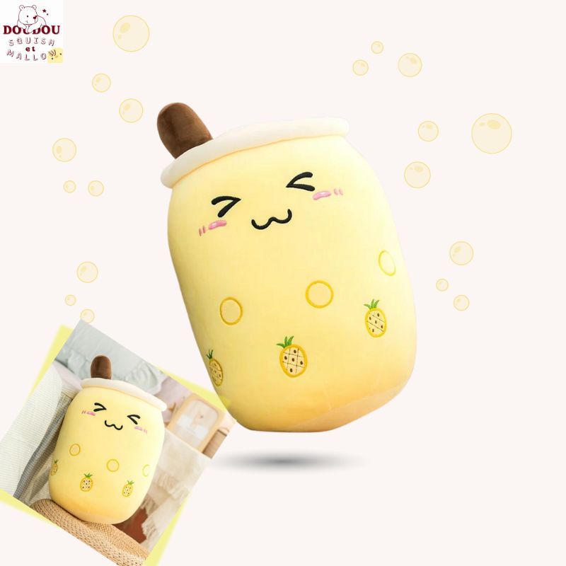 Squishmallow Bubble Tea Ananas – Doudou tropical et joyeux