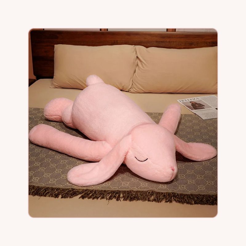 Doudou lapin rose Cerise