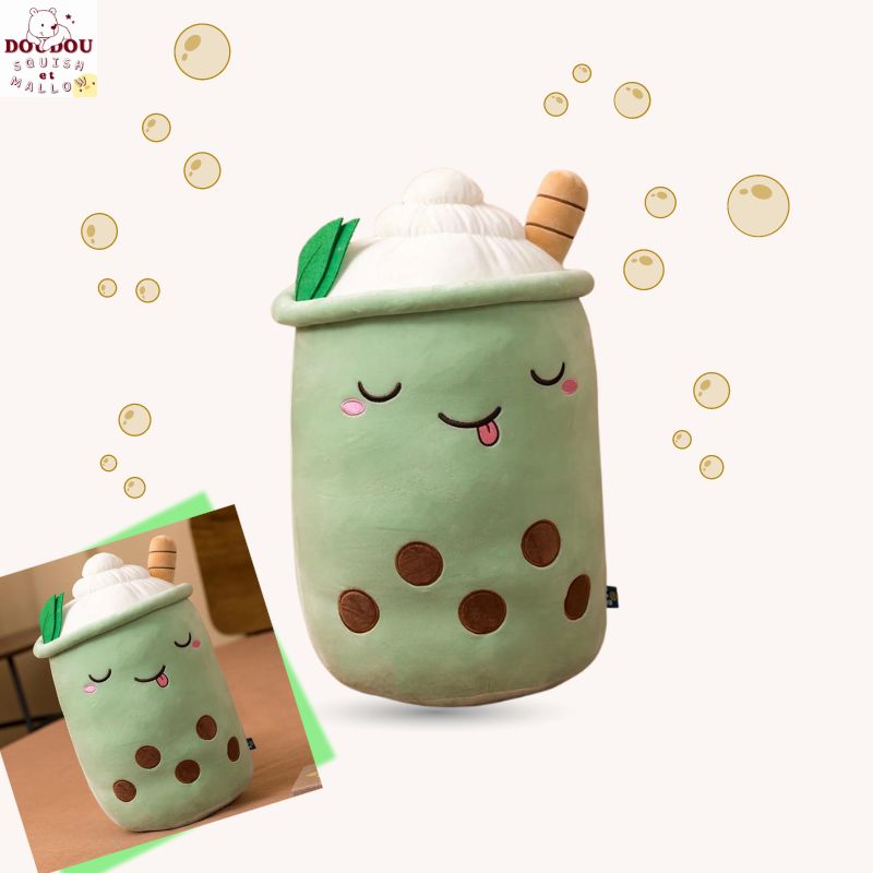 Squishmallow Bubble Tea Kiwi – Peluche vitaminée au cœur tendre