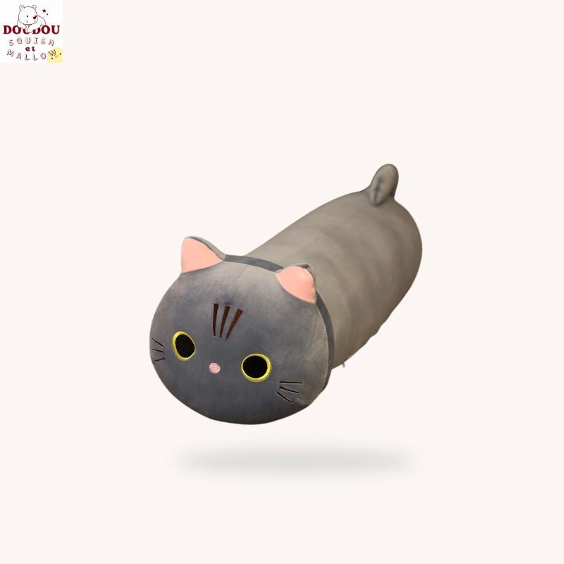 Squishmallow XXL chat Grizou – Doudou moelleux pour moments apaisants