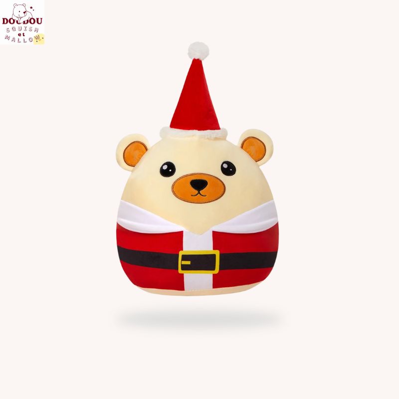 Squishmallow Ours Noël – Peluche câline pour moments chaleureux