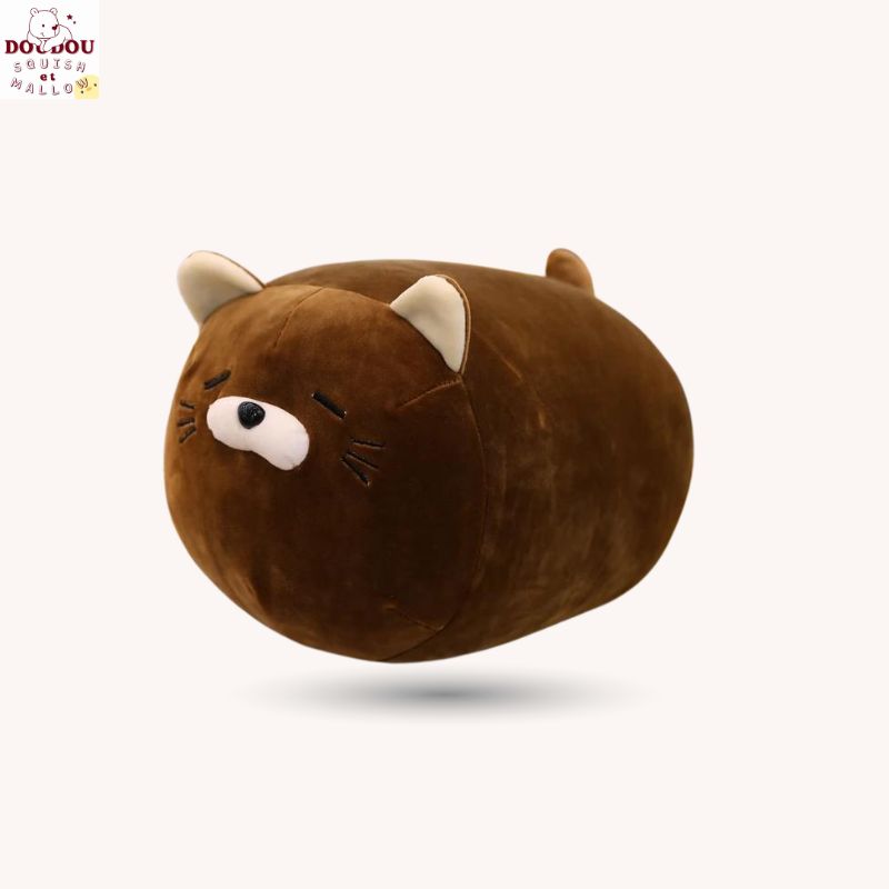 Coussin peluche chat Ziggy – Doudou fun et moelleux pour se détendre