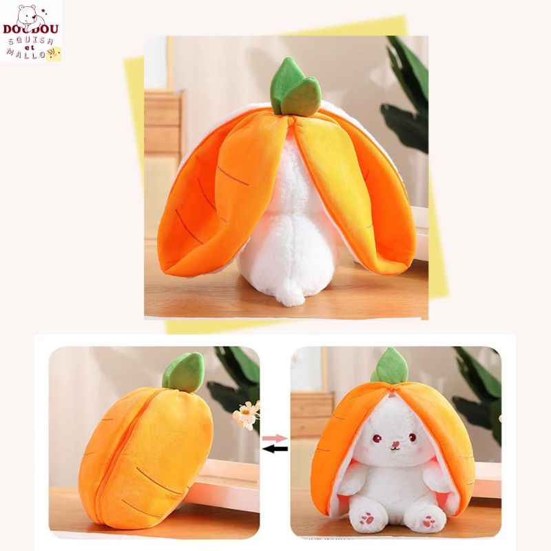 Peluche lapin carotte Gribouille