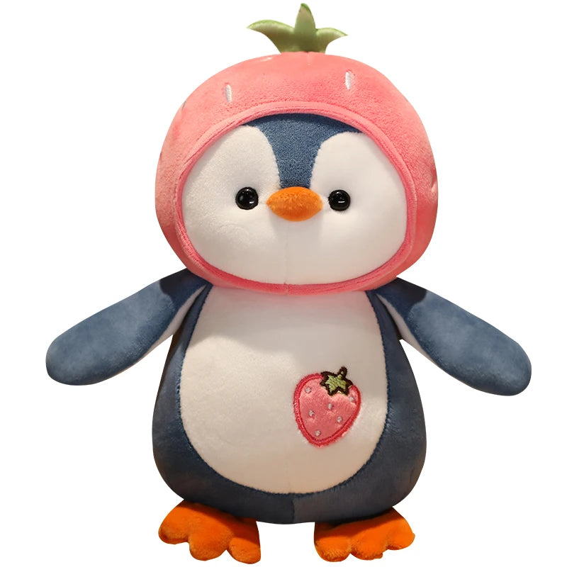 Strawberry penguin soft toy