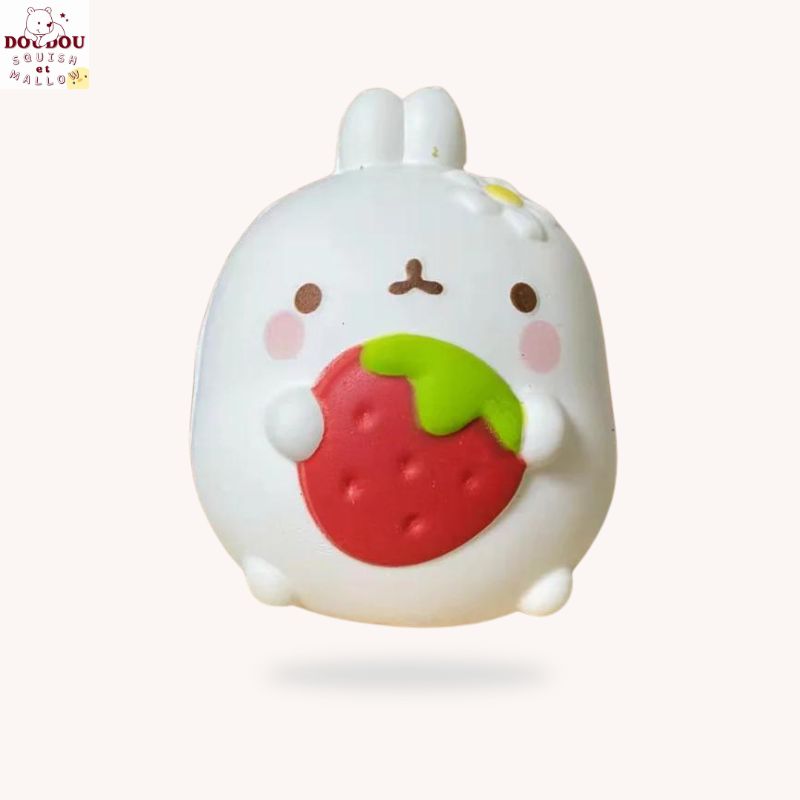 Squishy lapin MoLang et sa fraise