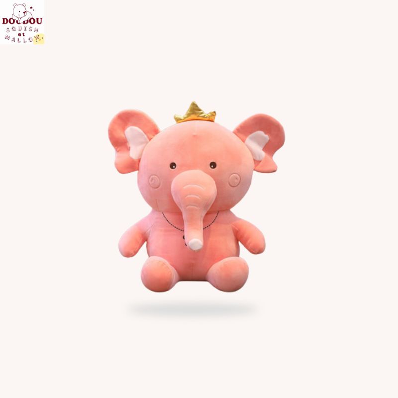 Peluche éléphant rose Earl