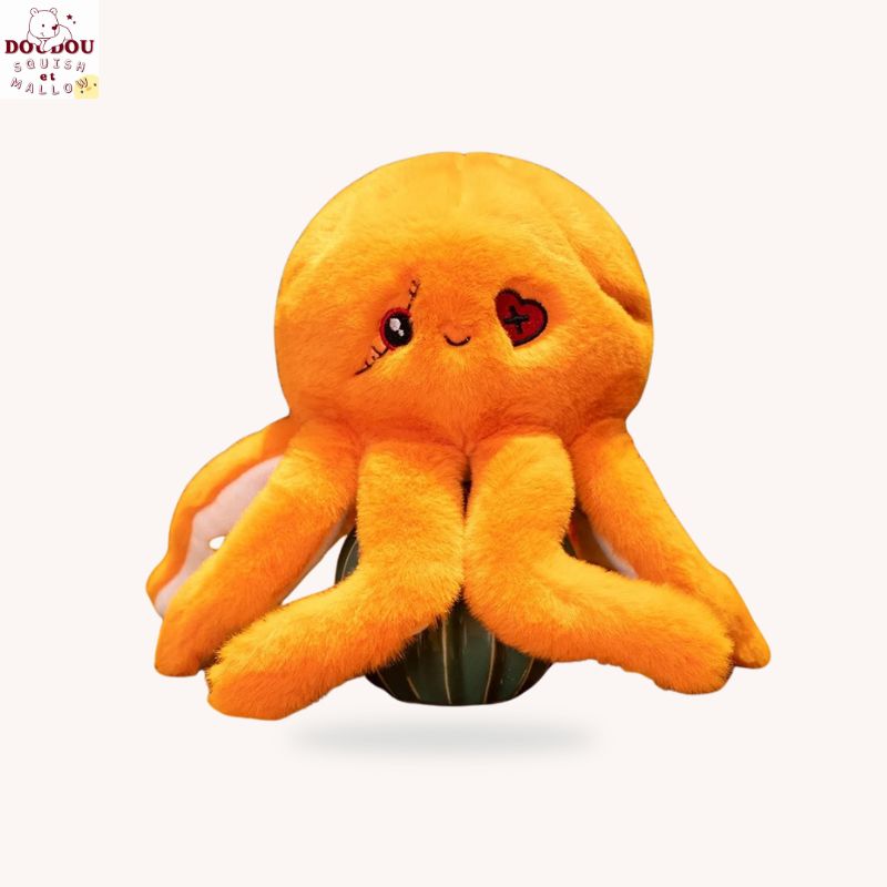 Peluche pieuvre Citrouille