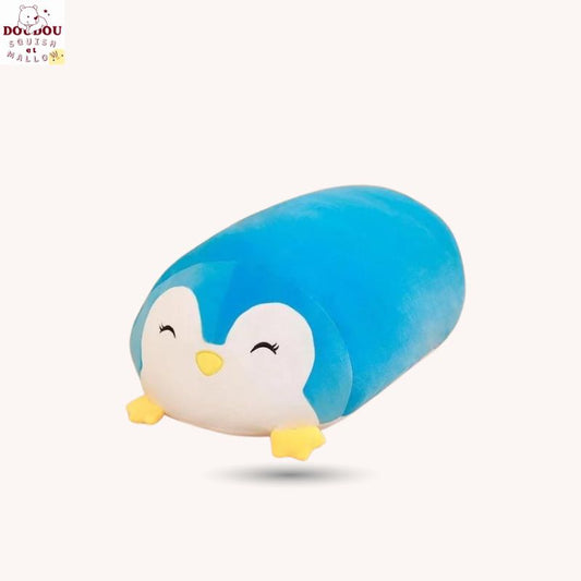 Coussin peluche pingouin Crunch – Peluche glacée mais pleine de chaleur