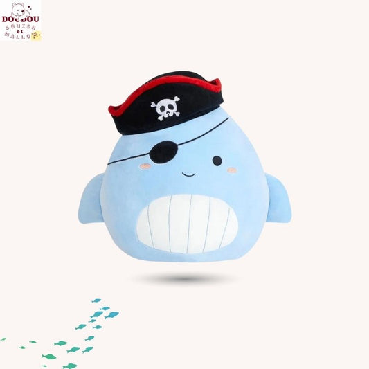 Peluche squishmallow baleine pirate